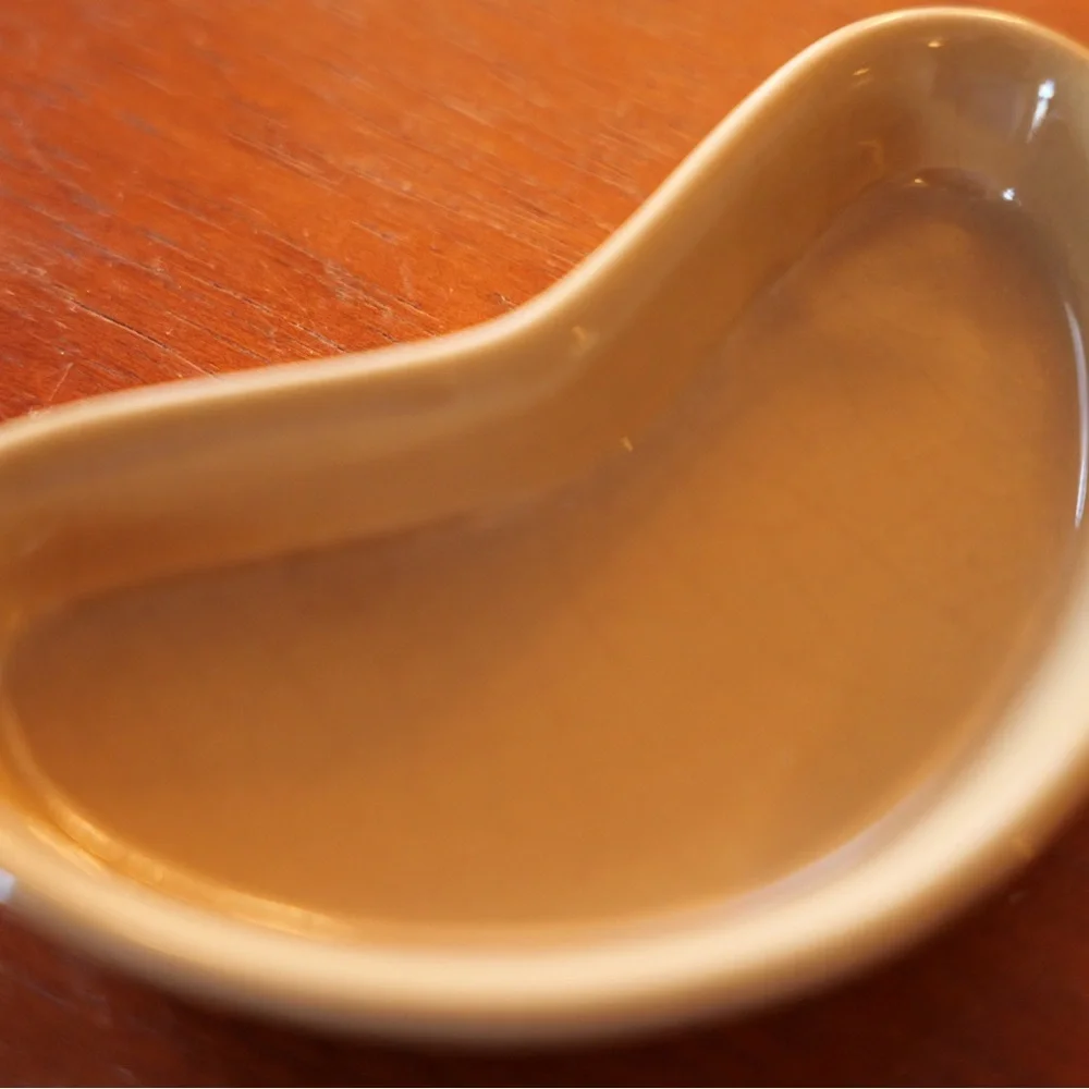 Vintage Kidney Bean Style Handmade Pottery Piece